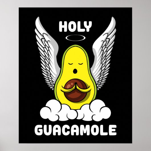 Poster Saint Guacamole Avocado Vegan drôle de plaisanteri (Devant)