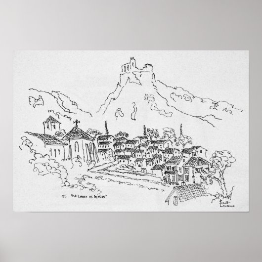 Poster Saint-Guilhem-Le-Desert, France (Devant)