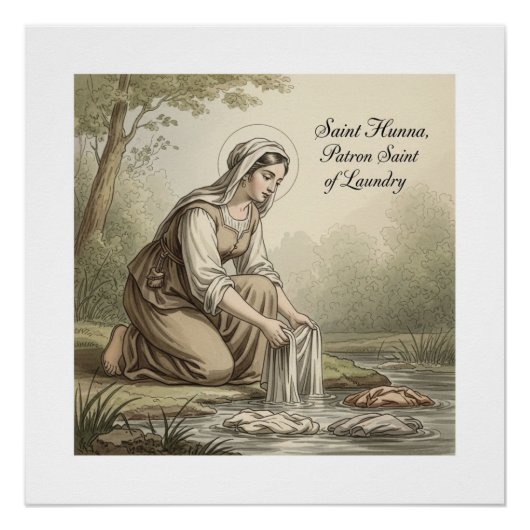 Poster Saint Hunna, Saint Patron de la Lessive (Devant)
