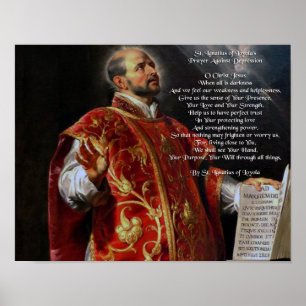 Poster Saint Ignace de la prière de Loyola contre la dépr