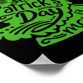 Poster Saint irlandais St Patrick's Day D et Boozy (Coin)