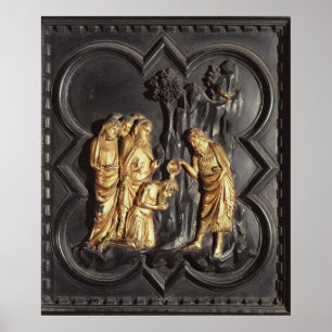 Poster Saint Jean Baptiste baptisant dans la rivière