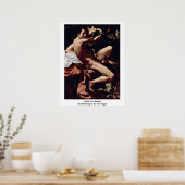 Poster Saint Jean Le Baptiste Par Michel-Ange Da Caravagg (Cuisine)