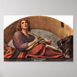 Poster Saint Jean L'Évangéliste Par Correggio
