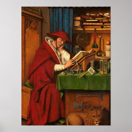 Poster Saint Jérôme dans son étude, 1435 par Jan van Eyck (Devant)