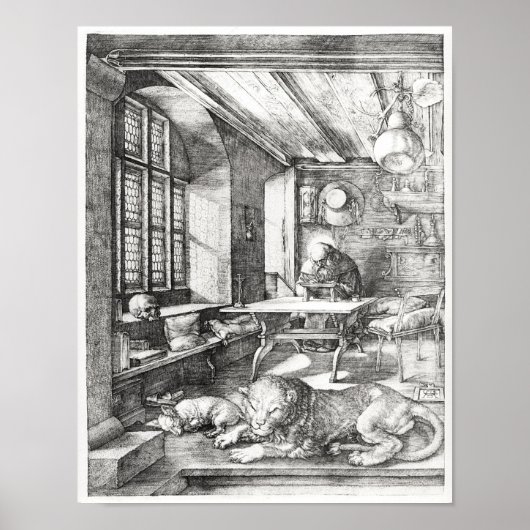 Poster Saint Jérôme dans son étude, 1514 (Devant)