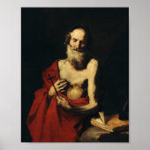 Poster Saint Jérôme par Jusepe de Ribera (Devant)