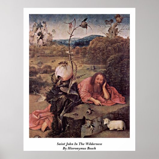 Poster Saint John Dans Le Désert Par Hieronymus Bosch (Devant)