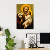 Poster Saint Joseph et Enfant Jésus catholique Saint Impr (Bureau à domicile)