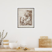 Poster Saint-Joseph with the Sleeping Christ Child (pen & (Cuisine)