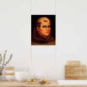 Poster Saint Junipero Serra O.F.M. Catholique Saint - Cat (Cuisine)