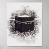 Poster Saint Kaaba, Masjid Al Haram, aquarelle (Devant)