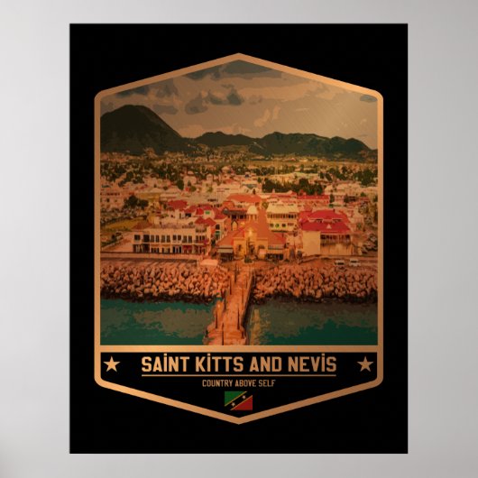 Poster Saint-Kitts-et-Nevis (Devant)
