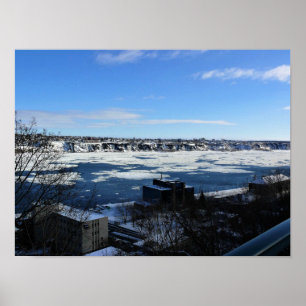 Poster Saint-Laurent en hiver, Québec, Canada