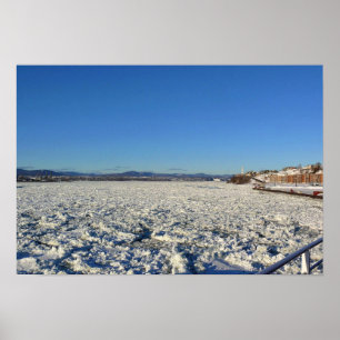 Poster Saint-Laurent en hiver, Québec, Canada