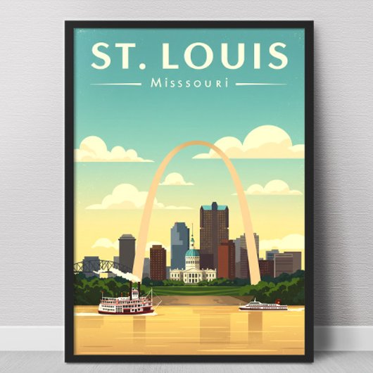 Poster Saint-Louis Missouri vintage