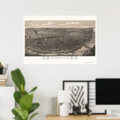 Poster Saint Louis, MO Carte panoramique - 1895 (Bureau à domicile)