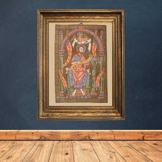 Poster Saint Luc la Bible chrétienne médiévale évangéliqu