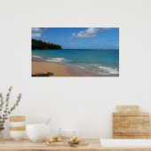Poster Saint Lucia Beach Paysage tropical (Cuisine)