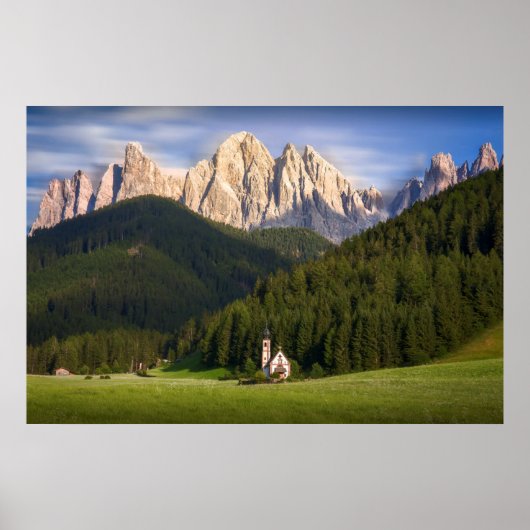 Poster Saint-Magdalena | Val di Funes (Devant)