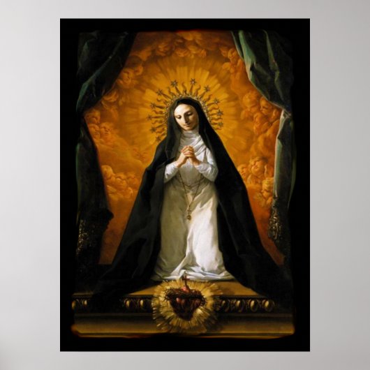 Poster Saint-Margaret Mary Alacoque Heart - Giaquinto (Devant)