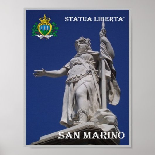 Poster Saint-Marin - Statue de la Liberté - (Devant)
