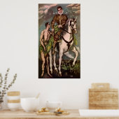 Poster Saint Martin et le mendiant d'El Greco vers 1600 (Cuisine)