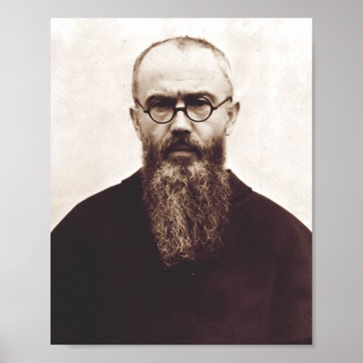 Poster Saint Maximilian Kolbe Polish Catholic priest (Devant)
