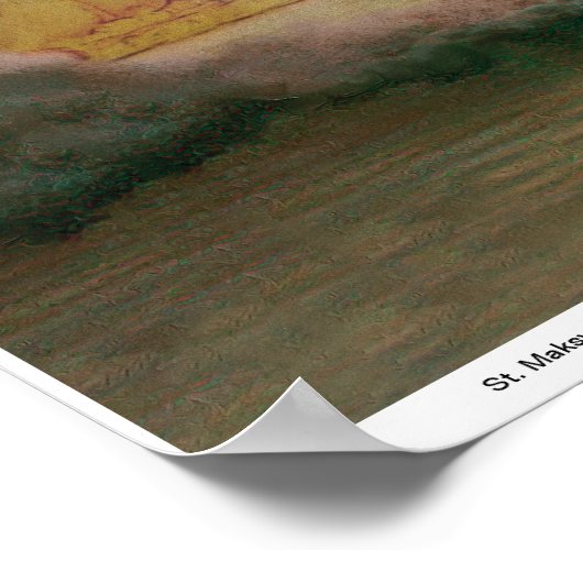 Poster Saint Maximilien Maria Kolbe, Martyr de la Charité (Coin)