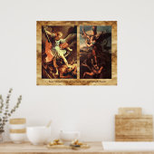 Poster Saint MICHAEL ARCHANGE VAINQUANT SATAN (Cuisine)