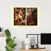 Poster Saint MICHAEL ARCHANGE VAINQUANT SATAN (Bureau à domicile)