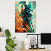 Poster Saint Michael combattant le Dragon (Bureau à domicile)
