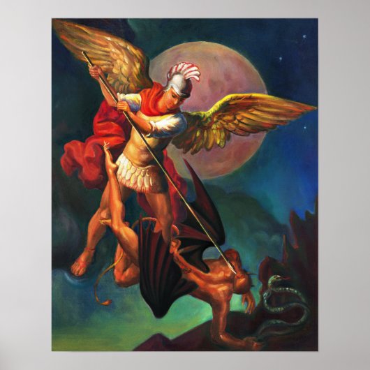 Poster Saint Michael l'archange guerrier (Devant)