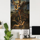 Poster Saint Michel et le Satan - Raphael (Bureau à domicile)