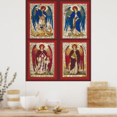 Poster Saint Michel, Gabriel, Raphael et Uriel Archangel (Cuisine)