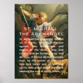 Poster Saint Michel la prière de l'archange avec un texte (Devant)