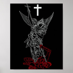 Poster Saint michel l'archange défaisant Satan
