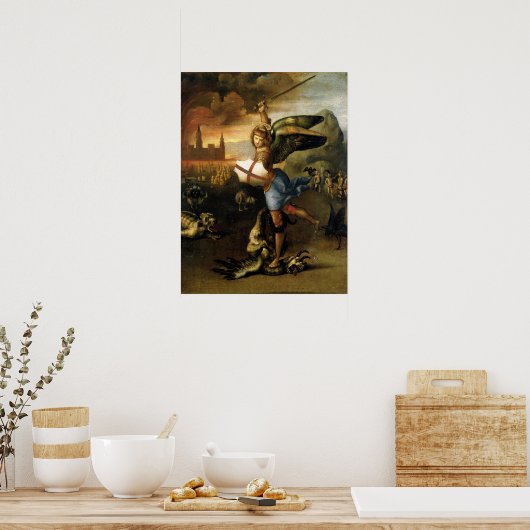 Poster Saint Michel l'Archange - Raphael (Cuisine)
