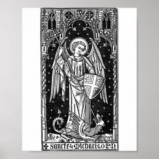 Poster Saint Michel l'Archange vainquant Satan Christ (Devant)