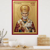 Poster Saint Nicholas orthodox  icon (Cuisine)
