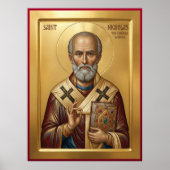 Poster Saint Nicholas orthodox  icon (Devant)