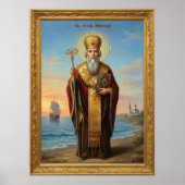Poster Saint Nicholas orthodox  icon (Devant)