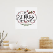 Poster Saint Nick's bed breakfast Noël (Cuisine)