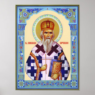 Poster Saint Nikolai serbe
