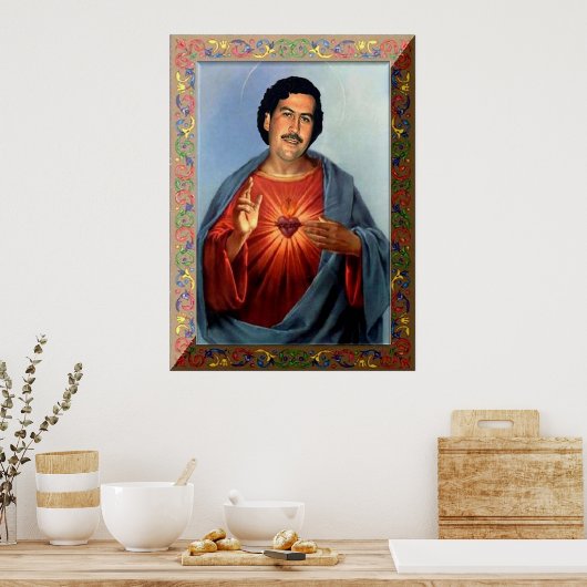 Poster Saint Pablo Escobar (Cuisine)