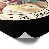 Poster Saint Pape Jean-Paul Ii Fameux Saints Catholiques  (Coin)