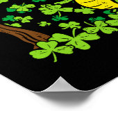 Poster Saint-Patrick Alligator Trèfle Saint-Patty Hommes (Coin)