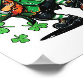 Poster Saint-Patrick Leprechaun Dab Footll Hommes Garçons (Coin)