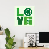 Poster Saint Patrick Love (Bureau à domicile)