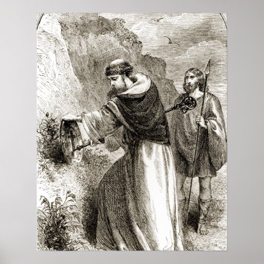 Poster Saint Patrick marquant le bouclier de Connal avec (Devant)